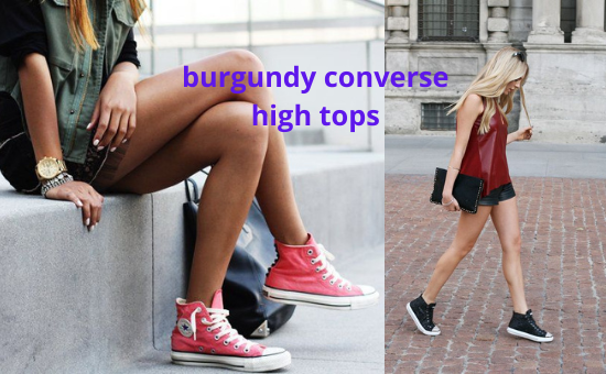 burgundy converse high tops